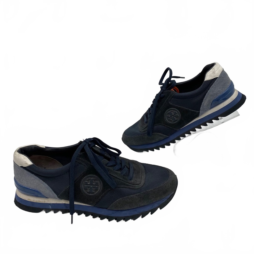 Tory Burch Blue Sawtooth Logo Sneakers | Womens 9
